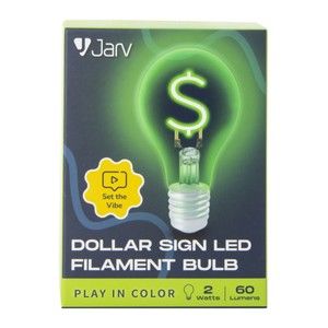 Dollar Sign LED Bulb with Shaped Filament